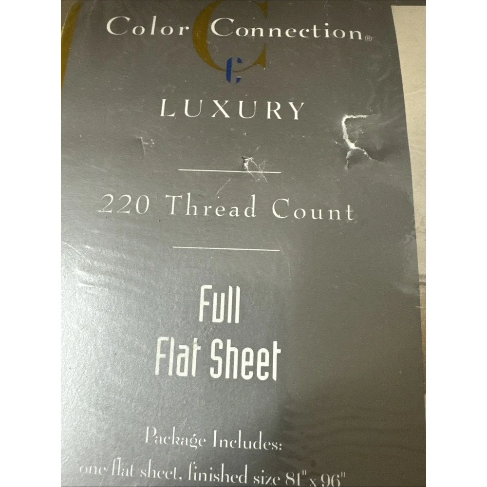 Vintage Deluxe Color Connection Dan River Full Size Yellow Flat Sheet Cotton